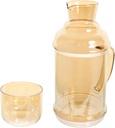 Ciieeo Vintage Glass Cold Water Pitcher High-Temperature Resistant Iced Tea Kettle Handle 1-Piece Beverage Container for Home and Office