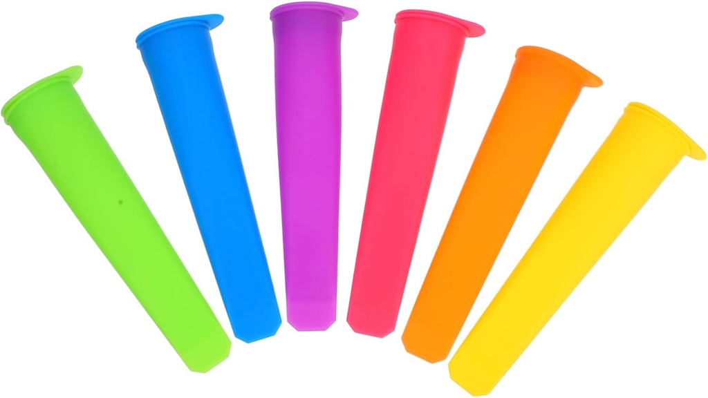 Cabilock 6Pcs Silicone Popsicle Mold Lids DIY Ice Cream Maker for Homemade Treats Reusable Popsicle Mould for Boys and Girls for Summer Snacks