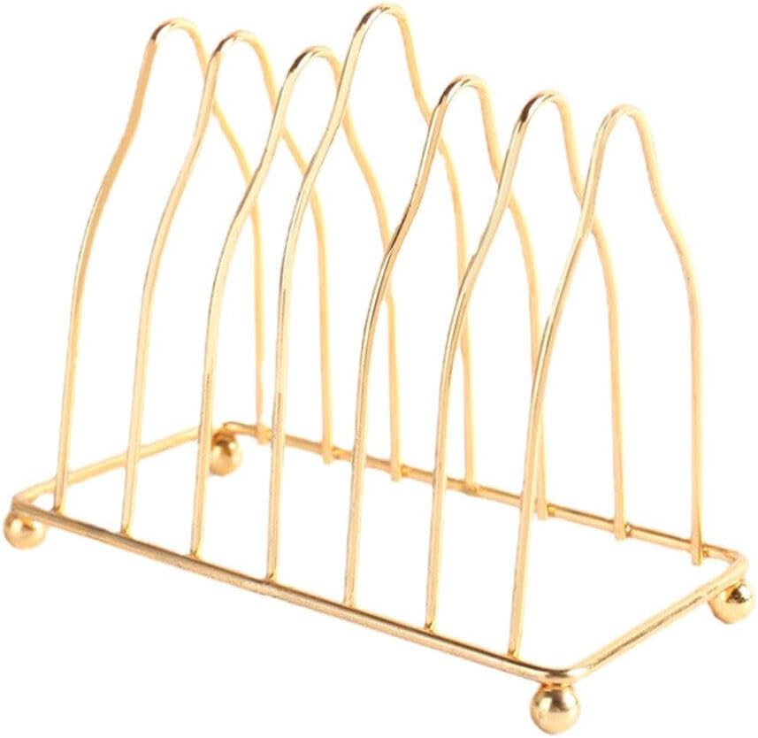 Garneck Metal Dish Rack with Drainboard and Pot Lid Holder - Gold Iron Plate Holder for Kitchen Countertop Storage and Drying over Sink Organizer for Plates Bottles and Cutting Boards