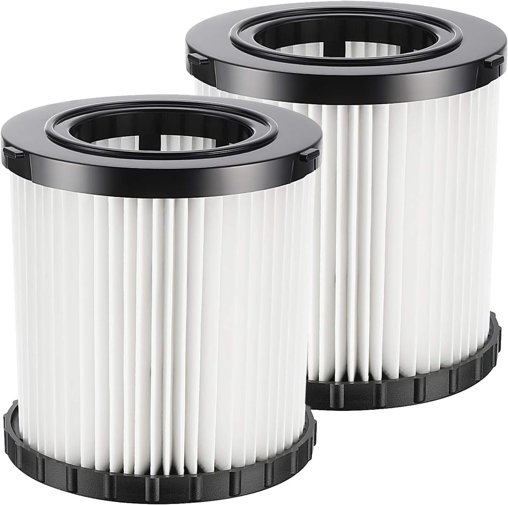 DCV580H DCV581H Vacuum Replacement Filter for DEWALT 20V MAX Wet/Dry VAC DCV580H (Cordless) DCV581H DCV5801H Portable Shop Vac Vacuum 2 Gallon Tank Capacity, Washable and Reusable Hepa Filter, 2 Pack