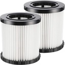 DCV580H DCV581H Vacuum Replacement Filter for DEWALT 20V MAX Wet/Dry VAC DCV580H (Cordless) DCV581H DCV5801H Portable Shop Vac Vacuum 2 Gallon Tank Capacity, Washable and Reusable Hepa Filter, 2 Pack