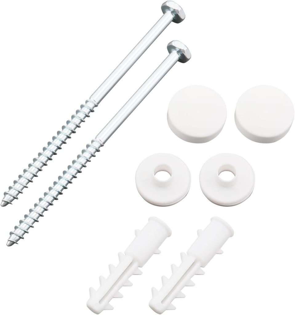 2 Sets Toilet Bidet Anchor Bolts Set Toilet Mounting Screws with Plastic Washers Toilet Fixing Pin Toilet Mounting Accessories