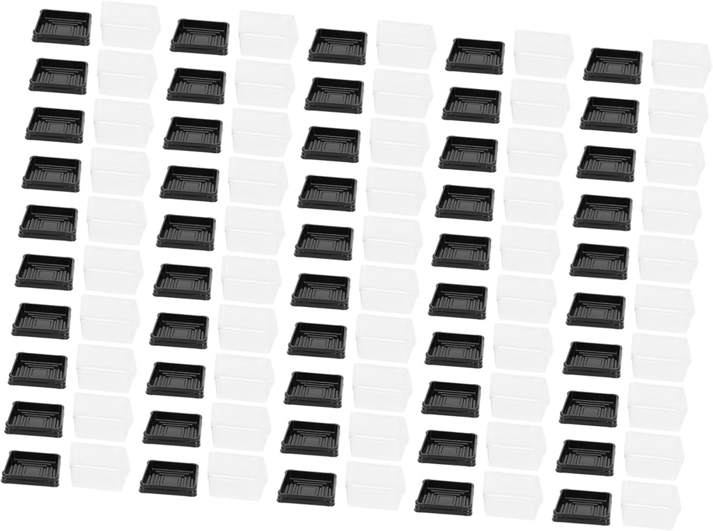 Garneck 50pcs Moon Cake Plastic Box Bakery Dessert Box Cake Container for Party Treats