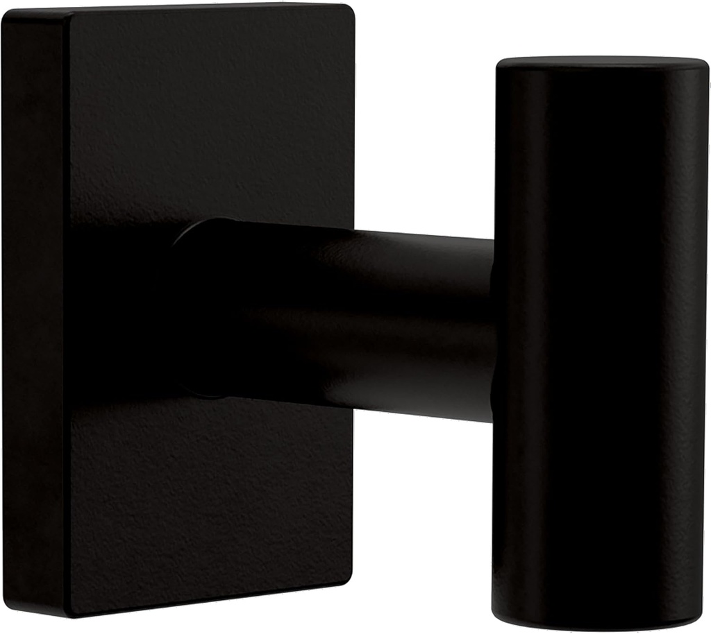 FRANKLIN BRASS Hartwell (1-Pack) Towel Hooks Matte Black Single Bathroom Hooks Wall Mounted for Robes & Towels Hand Towel Hook Holder Kitchen, Bathroom Accessories HRT35-MB