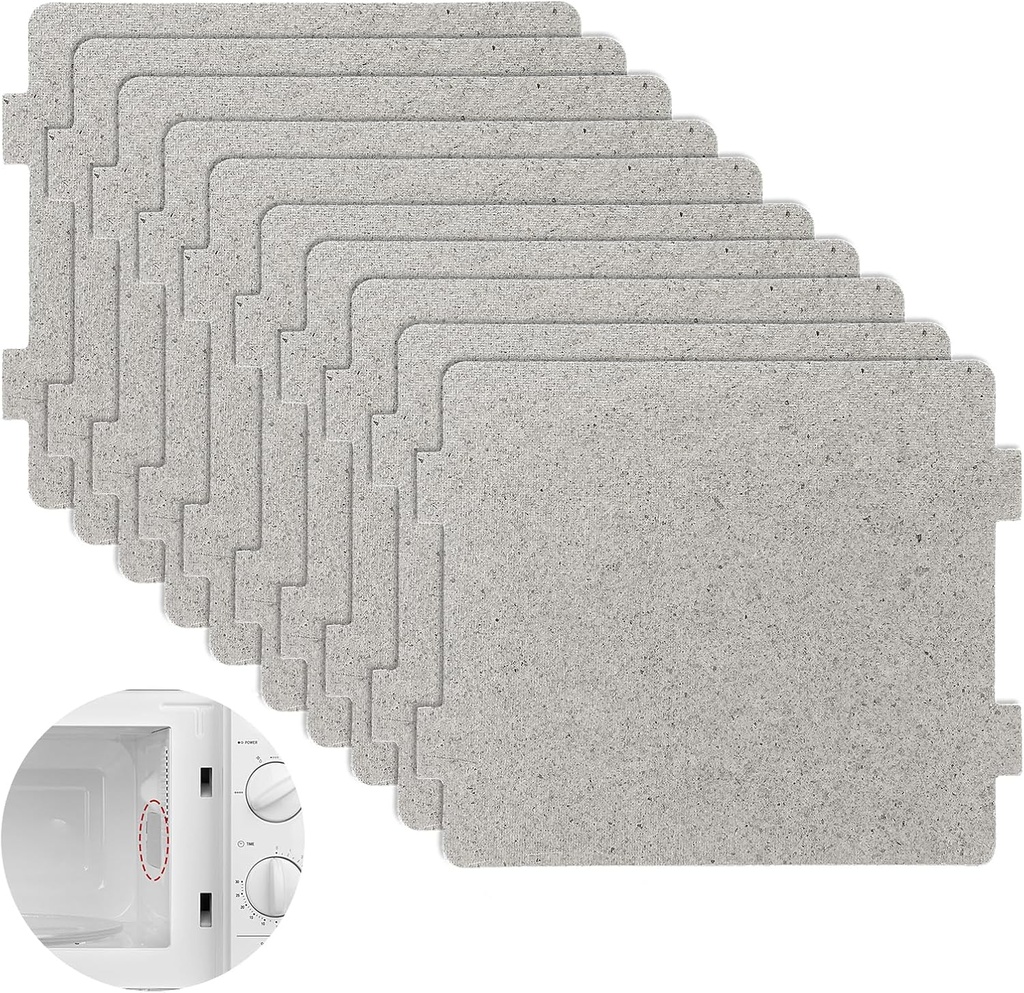 10Pcs Microwave Waveguide Cover Replacement Mica Sheets for Microwaves, Microwave Oven Repairing Part for Kitchen Home Office Restaurant 4.7x3.9inch