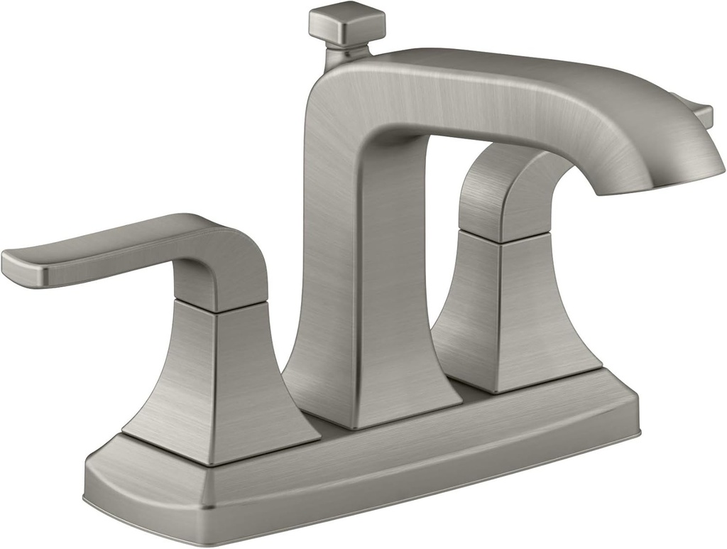Kohler Rubicon 4 in. Centerset 2-Handle Bathroom Faucet in Vibrant Brushed Nickel K-R76215-4D-BN