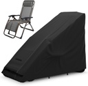 Zero Gravity Chair Cover Outdoor Waterproof Folding Lounge Armchair Cover Folding Recliner Protector 58" D x 26" W x 44" H Black