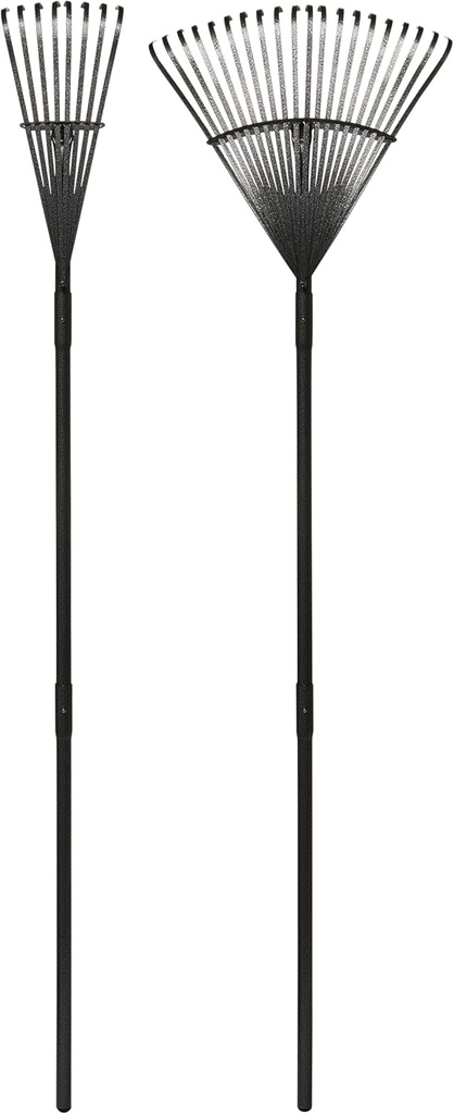 Yard Butler World’s Greatest Rake Set, ILT-208 - Garden Rake for Lawncare - Convenient Garden Cleaning Accessory - Lightweight Wooden Handle - Steel Tines - Easy to Maneuver