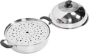 Steamer Pot for Cooking, Stainless Steel Sauce Pan Multipurpose Steaming Pot with Lid, Thickened 2 Tier Steaming Cookware for Fish Seafood Steamed Buns