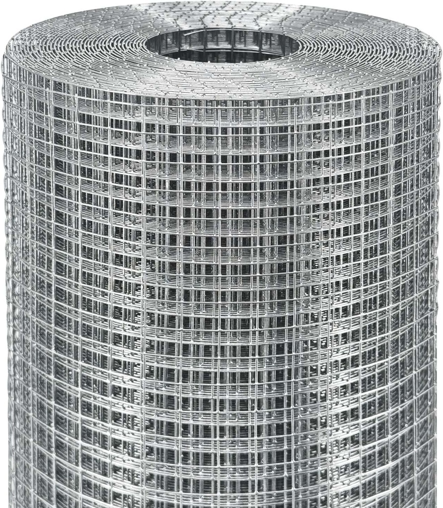 Trenk Hardware Cloth 1/2 inch 36 x 100 Ft 19 Gauge, Hot-Dip Galvanized Chicken Wire Mesh for Garden Fencing and Gopher Wire