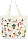 Dachshund Canvas Tote Bag, Potted Plant Lover Gifts, Library Book Bags, Dachshund Gift Bag, Reusable Grocery Shoulder Bags For Women Dog Lovers Bookworm B(01)