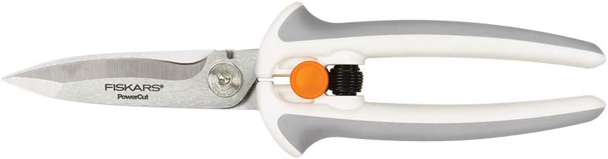 Fiskars Crafts Easy Action PowerCut Snips, 8, White/Gray