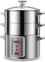 Electric Food Steamer 3 Layer Cooking Pot, 1360W, 11-Liter Capacity, Expected Time Vegetable