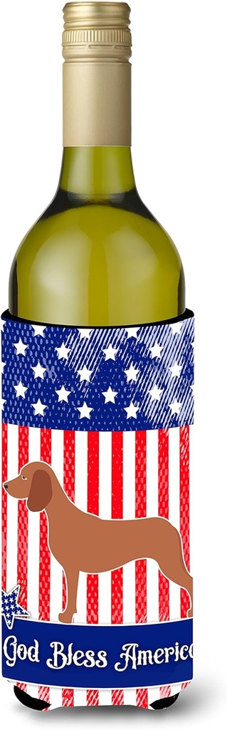Caroline's Treasures BB8366LITERK Bavarian Mountian Hound American Wine Bottle Hugger Bottle Cooler Sleeve Hugger Machine Washable Collapsible Insulator Beverage Insulated Holder