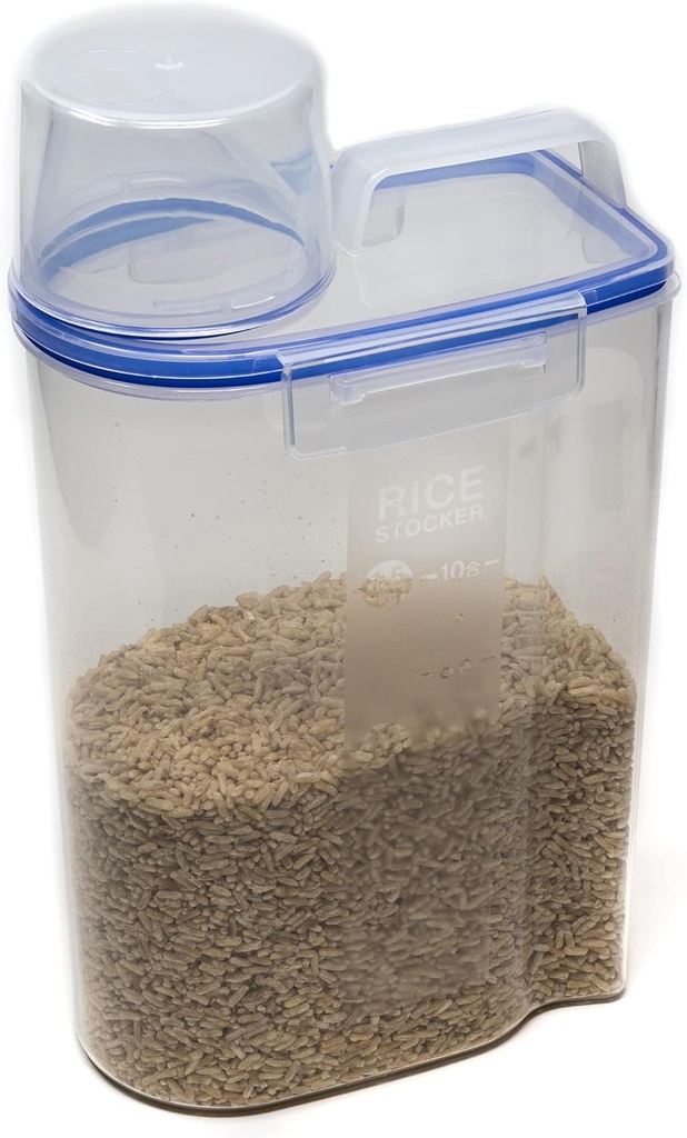 Rice Food Storage Containers Lid Airtight Measuring Cup Container Dry Pour Spout 16 Cups Exultimate