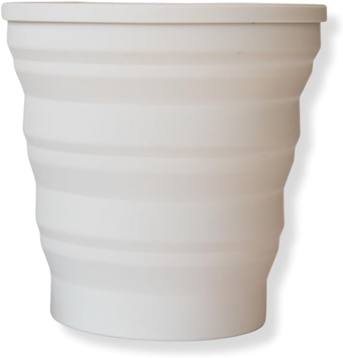 Collapsible Silicone Planting Pot, FlexPots Gardening Container Indoor Outdoor Herbs Flowers Eco Friendly Space Saving Sustainable Reusable UV Heat Resistant Flex (6 inches) (Sandstone)