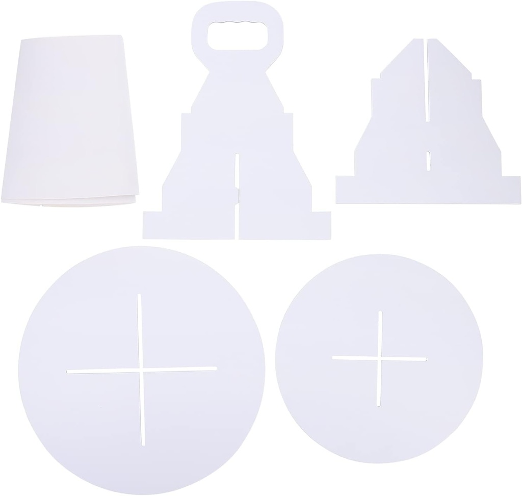 NUOBESTY 1 Set Dessert Packing Box Display Cake Stand Rainbow Crown Sandwich Container Dessert Packaging Container for Food Muffin Dessert Plates Bread Box Paper Multi-Layer