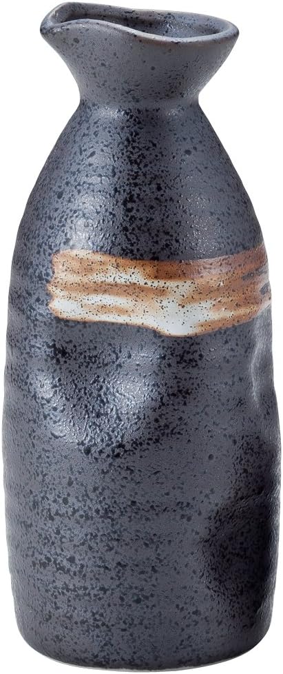 Yamashita Kogei 14081930 Tokuri, Black, φ2.3 x 5.2 inches (5.8 x 13.2 cm), 6.1 fl oz (170 cc), Kurobuki Hakuryu Tokuri, Small