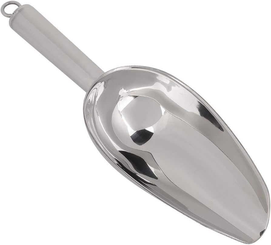 Food Scoop, Stainless Steel Multifunctional Ice Food Scoop, Coffee Beans Dried Fruit Shovel for Kitchen, Home, Bar, Wedding, Party (8oz)