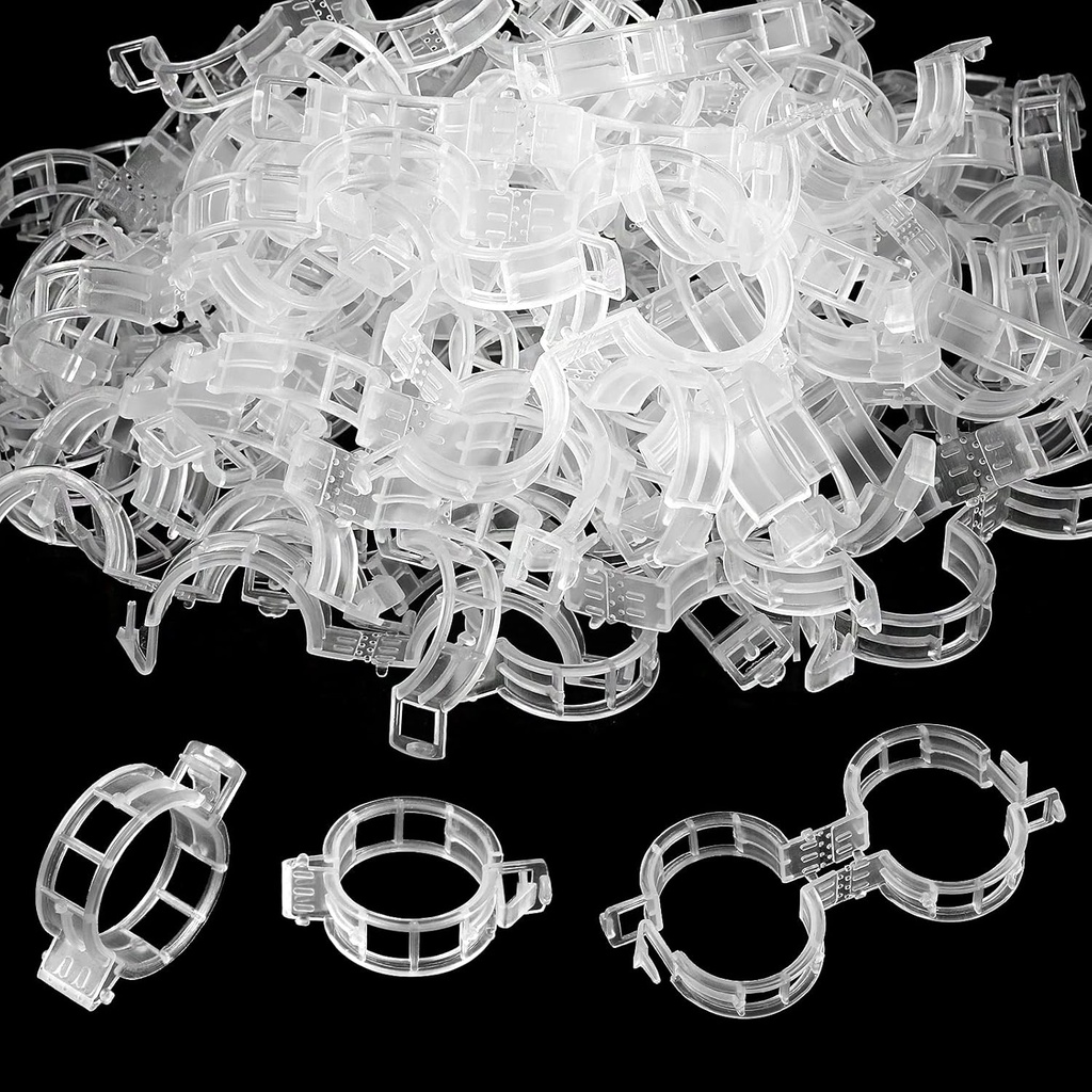 200 Pcs Plastic Trellis Plant Support Clips for Support, Grape and Tomato Vine, Vegetables Plants, Garden Clips to Grow Upright Makes Plants Healthier