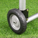 Gate Wheel 8" Rubber Gate Caster Heavy Duty Gate Helper Support Wheel Side Mount for Swing Gate Metal Tube Fence Chain Link Gate,Fits 1-5/8" to 2" O.D. Round Tube Gate Frames(1 Pack)