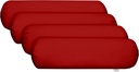 RSH Décor Neck Roll Bolster Pillows – Set of 4 | 20” x 6” | Outdoor Throw Pillows for Patio Furniture, Porch, Deck, or Poolside Chairs | All-Weather Fabric, Water, & Fade-Resistant | Red