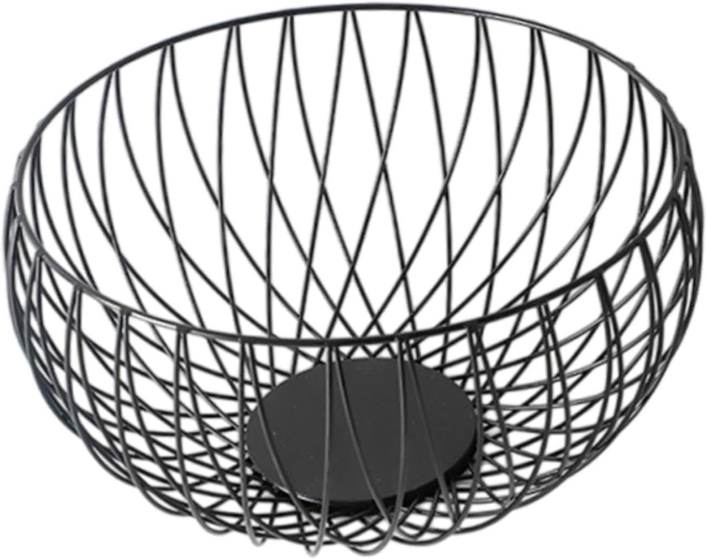 Fruit Bowl Basket Coffee Pod Holder, Round Storage Basket Vegetables Storage Rack for Orange Office Supplies