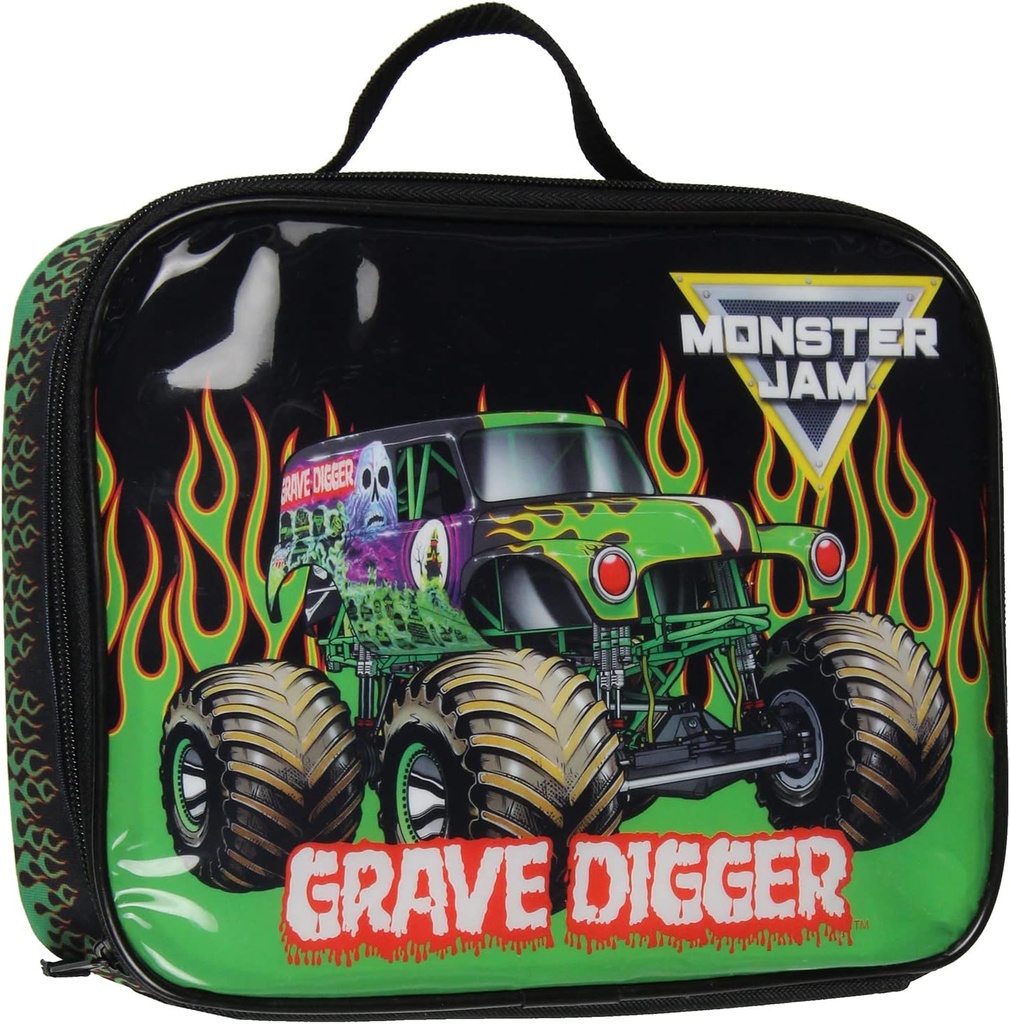 INTIMO Monster Jam Grave Digger Single Compartment Insulated Big Large Lunch Box Bag