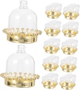 Cabilock 12pcs Wedding Candy Box Cake Stand Cover Cupcake Carrier Lid Plate Dome
