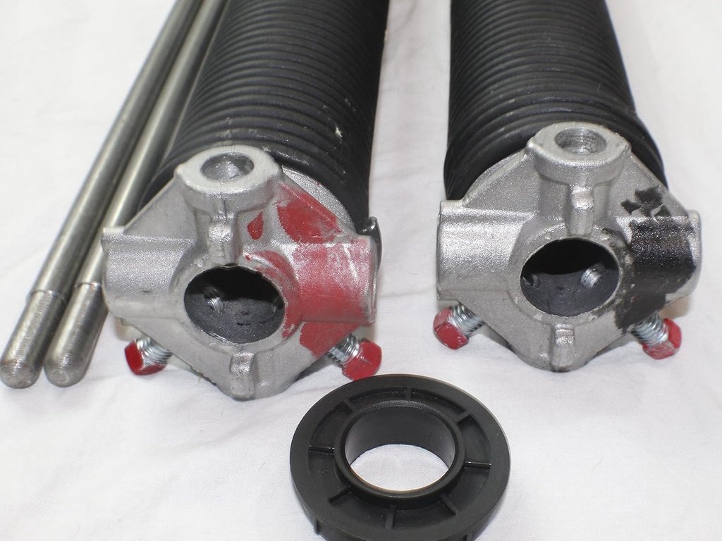 SS Pair of 207 X 1 3/4" X 21" - 33" Garage Door Torsion Springs with Winding Bars (28")