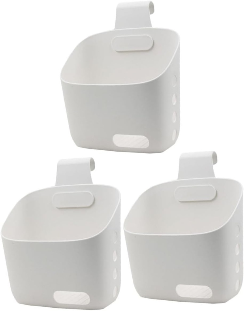 Unomor 3pcs Small Hanging Baskets Kitchen Storage Baskets for Organizing Cottagecore Kitchen Decor Wall Mount Drainage