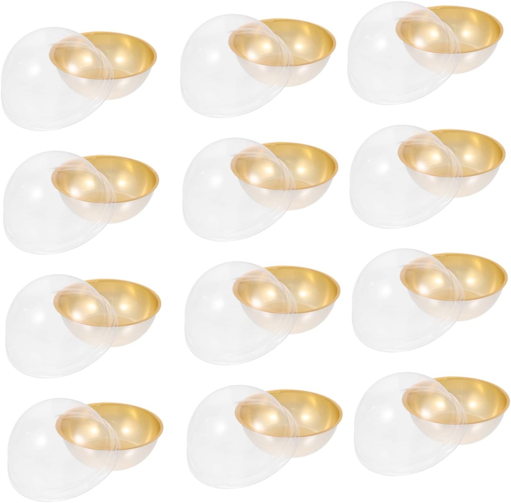 PRETYZOOM 50pcs Transparent Dome Cake Containers Individual Dessert Holders for Moon Cakes Egg Yolk Pastries and Treats for Bakeries and Home Use