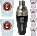 R and R Imports Cougars of Charleston Officially Licensed Collegiate Barware Set – 7-Piece Cocktail & Whiskey Glass Gift Pack