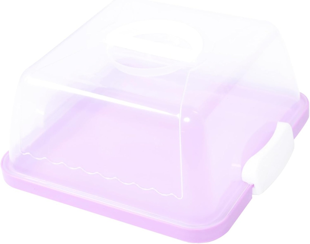 1pc Portable Cake Storage Box Square Cake Packing Case Handle for Easy Carrying for Birthday Parties and Desserts