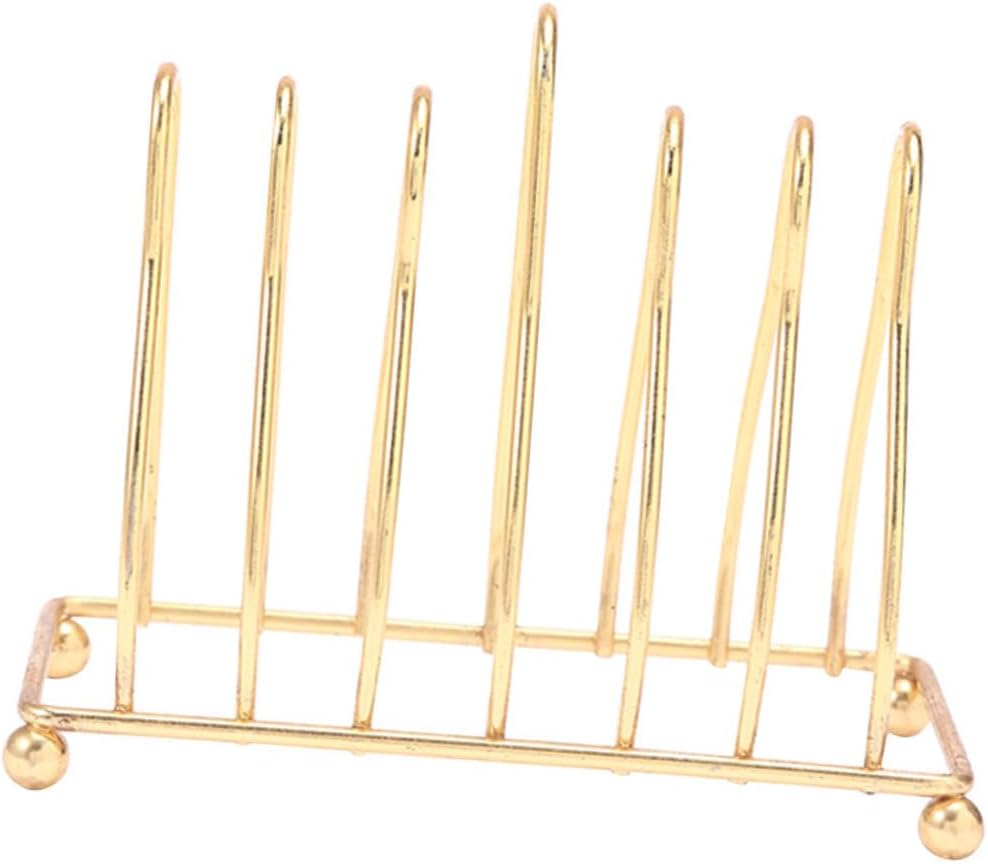 Decorative Iron Plate Rack Kitchen Accessory Wear Resistant Household Plate Stand with Drainage Design Rounded Edges for Safety and Bowls Organizer for Drying and Storage