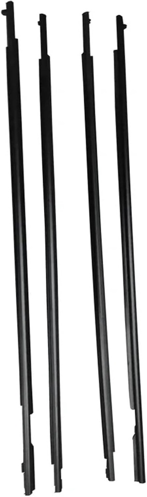 4PCS Car Door Window Glass Window Seal Moulding Trim for 2010-2016