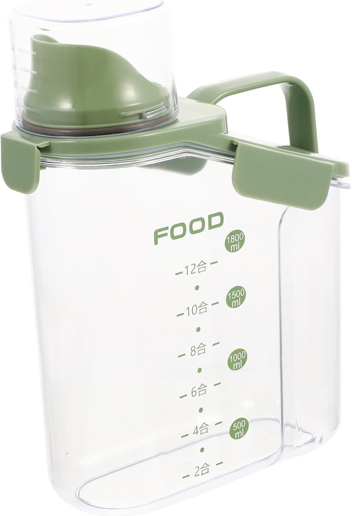 Cabilock Ergonomic Portable Cereal Containers Flour Storage Jars Airtight Sealed Jar for Kitchen Pantry