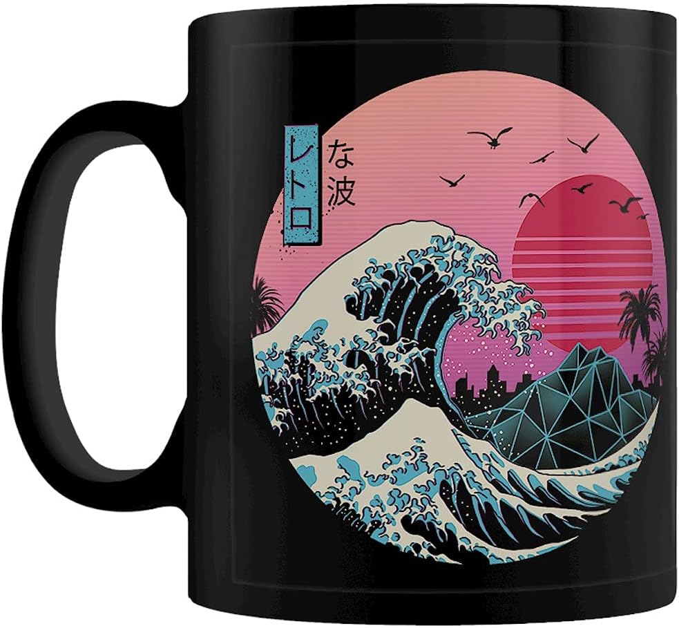 Pyramid International Vincent Trinidad (The Retro Wave) Black Coffee Mug, 11 oz