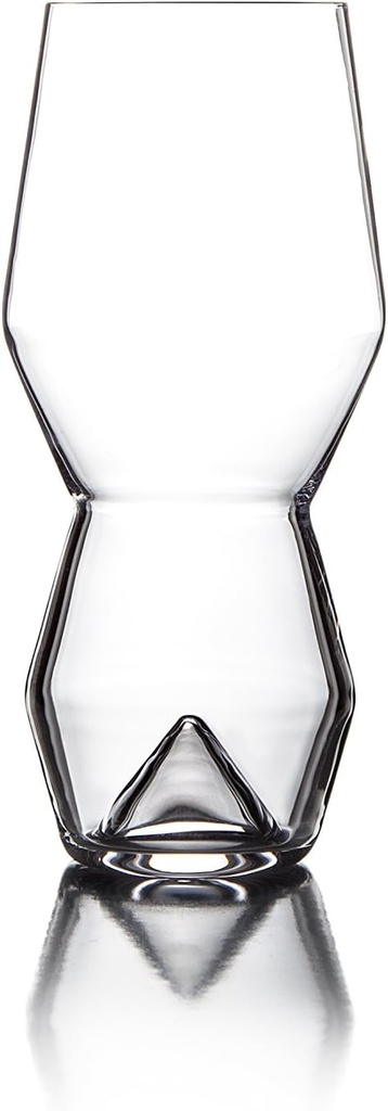 Sempli Monti 13 oz IPA Beer Glasses - Set of 2 Handmade Drinking Glasses, Craft Beer Glassware for Bar, Aerating Inverted Bottom, Lead-Free Crystal, Giftbox Included - Clear