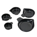 5pcs Weighing Powder Pans Set: Plastic, Black, Digital Display, Mini Counter Scale, Measures Powders, Liquids, Solids