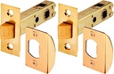 Prime-Line E 2281 Passage Door Latch, 9/32 in. and 1/4 in. Square Drive, Steel, Brass Finish (Single Pack) (Pack of 2)