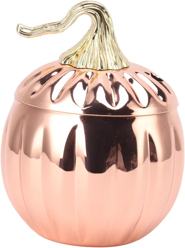 500ml 304 Stainless Steel Pumpkin Wine Goblet - Rose Gold Pumpkin-Shaped Wine Glass with Lid, Practical Travel Mug