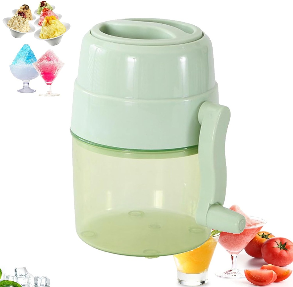 Shaved Ice Machines - Portable Ice Crusher and Snow Cone Machine Household Small Ice Shaver Multi-Purpose Hand Shaved Ice Machine for Cafes Restaurants Ice Cream Shops