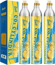 60L CO2 Cartridges Cylinder 14.5oz CO2 Tanks Threaded CO2 Canister Compatible with All 'Screw-In' Soda Maker Sparkling Water Carbonates Set of 3