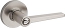 Kwikset Safe Lock Daylon Lever Round Rose Privacy Lock Satin Nickel