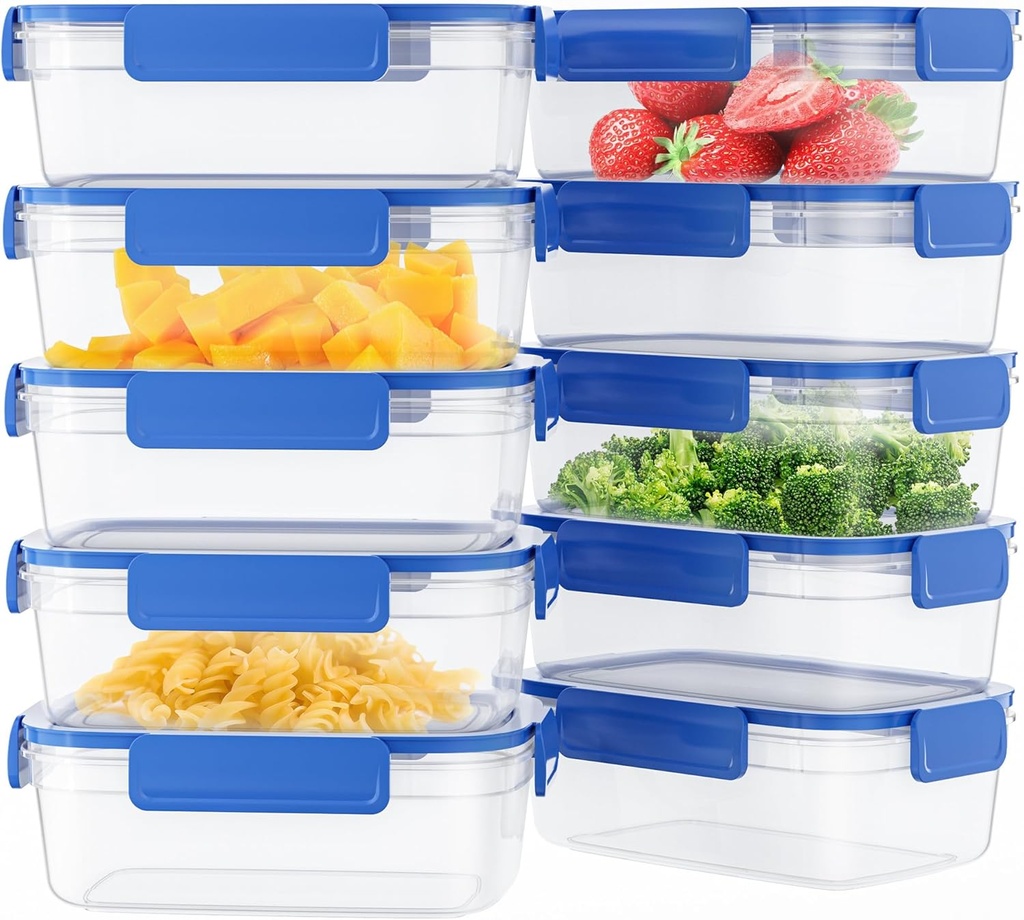 Food Storage Containers with Lids Airtight-Blue-850ML