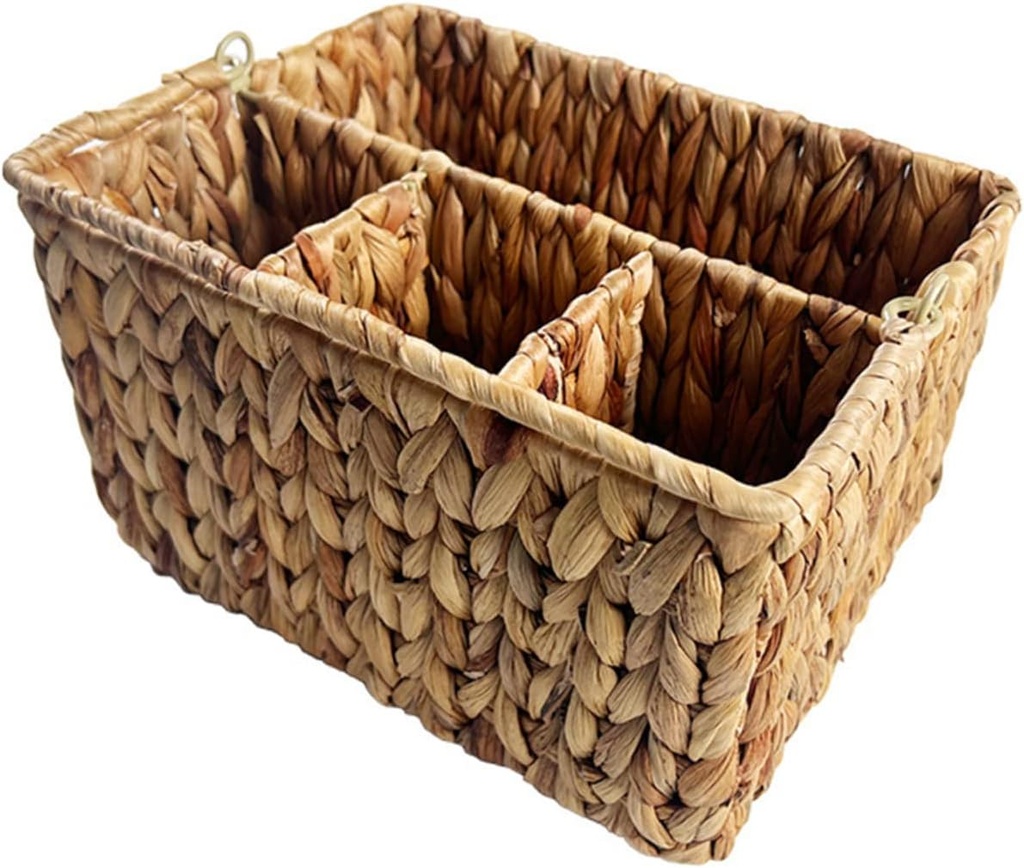Unomor Straw Storage Basket Desktop Organizer Kitchen Baskets Compact Cutlery Holder Tabletop Utensil Organizer