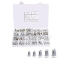 kimllier 300Pcs Rivet Aluminum Nuts Assortment Kit Rivet Set Nuts 150 Metric 150 SAE