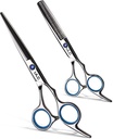 Hair Cutting Scissors Thinning Shears Kit ULG Professional Barber Hairdressing Texturizing Salon Razor Edge Scissor Japanese Stainless Steel 6.5 inch