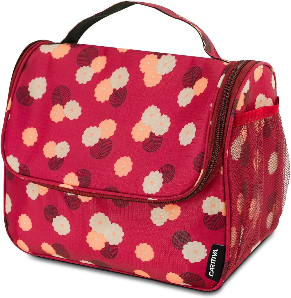 Lunch Bag for Women Men-Cute Lunch Tote Bags Reusable Insulated Lunch Box 12 Can Large Capacity Reusable Insulated Cooler for Work Picnic or Travel (Red)